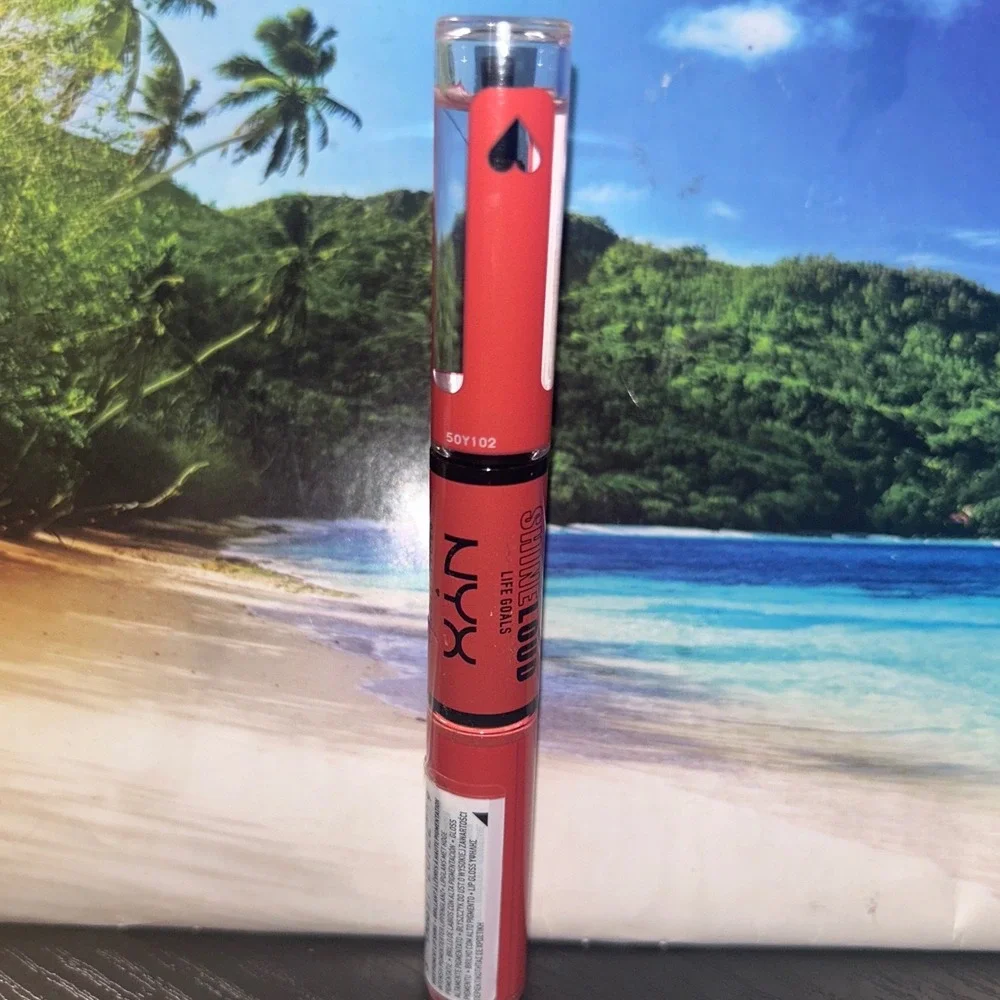 NYX Shine Loud High Pigment Lip Color Life Goals SLHP04 Coral Pink Longwear New